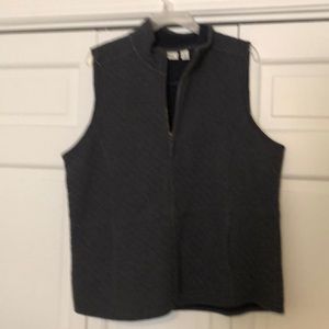 Gray quilted vest